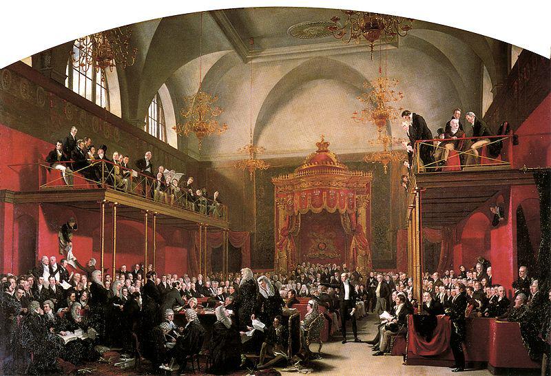 George Hayter The Trial of Queen Caroline in the House of Lords 1820 China oil painting art